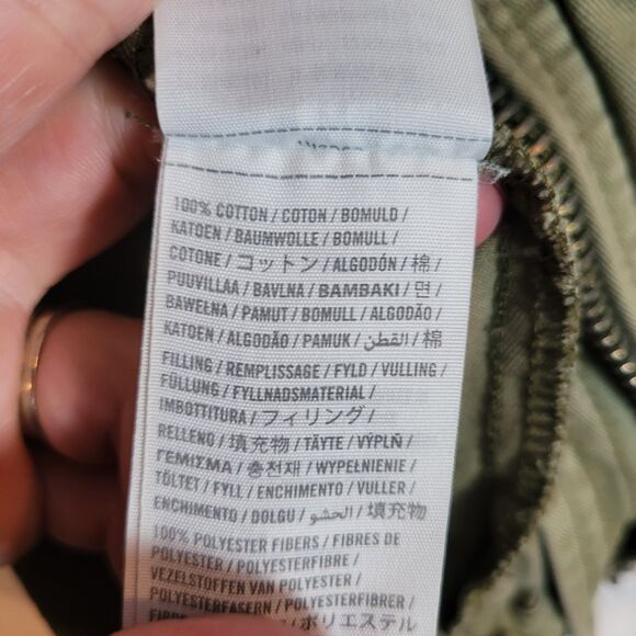 Abercrombie & Fitch Y2K Long Utility Jacket Women's Large Army Green Vintage - Picture 11 of 14